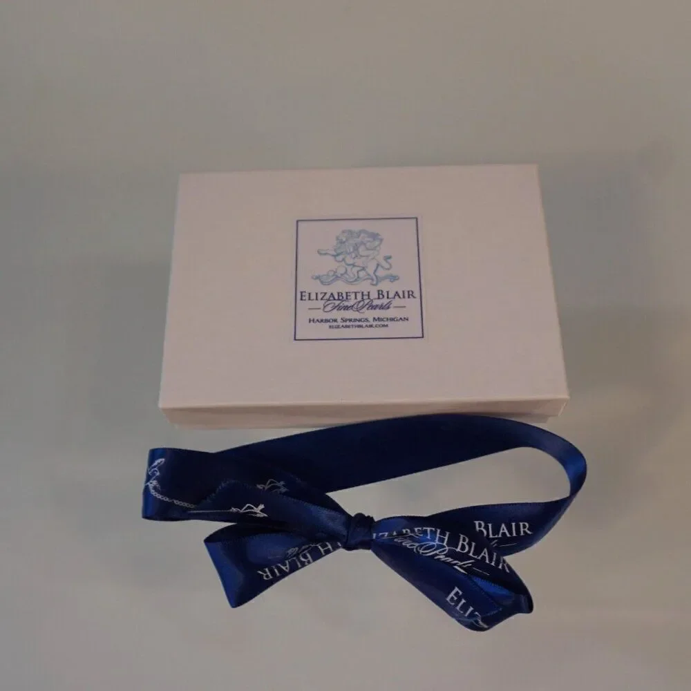Elizabeth Blair Fine Pearls Empty Gift Box And Bow